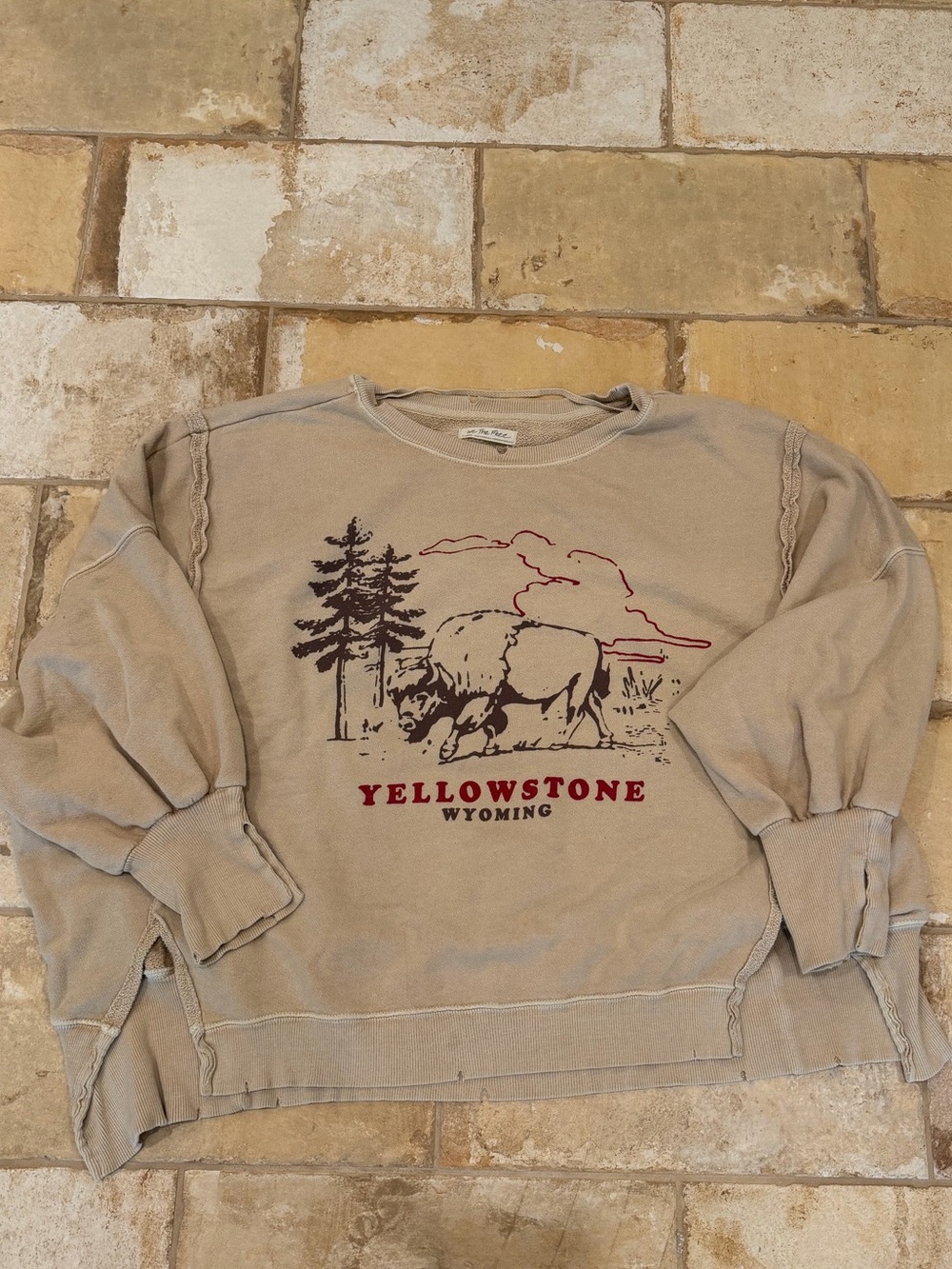 We The Free Beige Yellowstone Sweatshirt